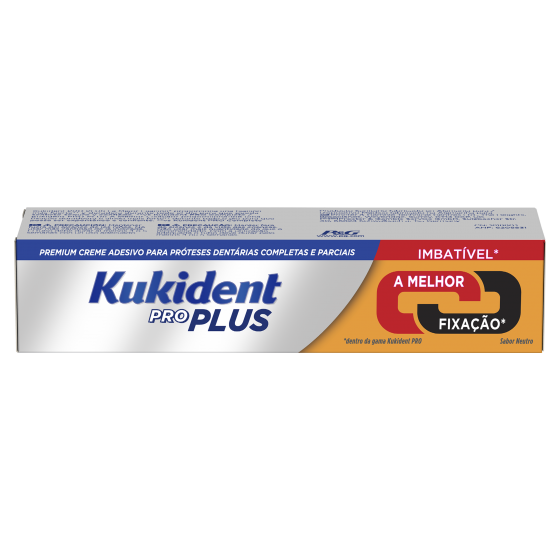 Kukident Pro Plus Dual Power Premium Creme Adesivo Para Próteses 40 g