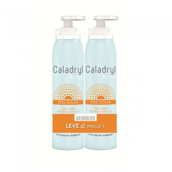Caladryl Derma Ice Duo Gel ultra refrescante pós-solar 2 x 150 ml com Oferta de 2ª Embalagem