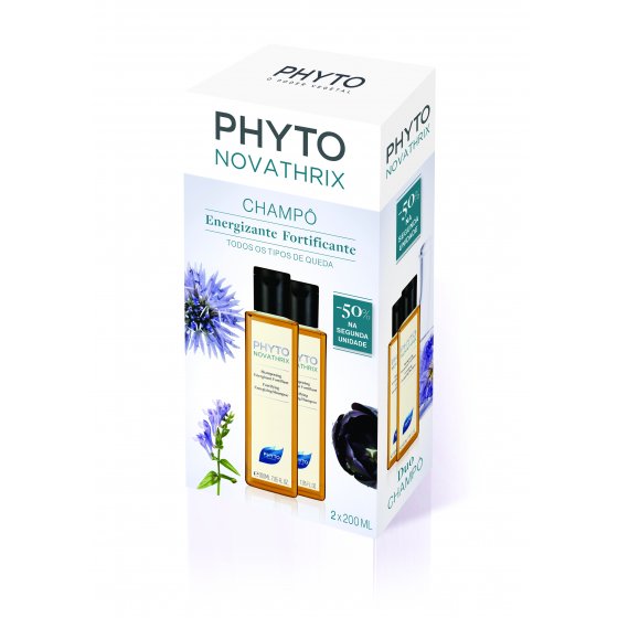 Phyto Phytonovathrix Duo Champô antiqueda 2 x 200 ml com Desconto de 50% na 2ª Embalagem