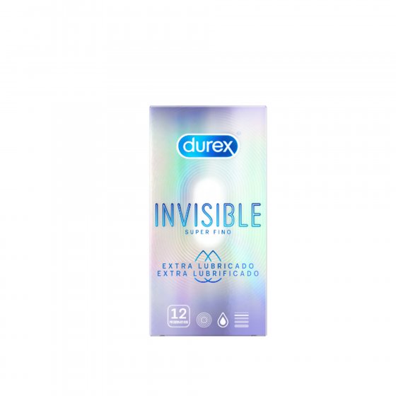 Durex Preservativos Invisible Extra Lubrificado  X12