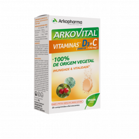 ARKOVITAL® VITAMINA D3+C COMP EFERV X20